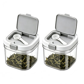 Yuyingji 27oz clear tea canister shows color and freshness.