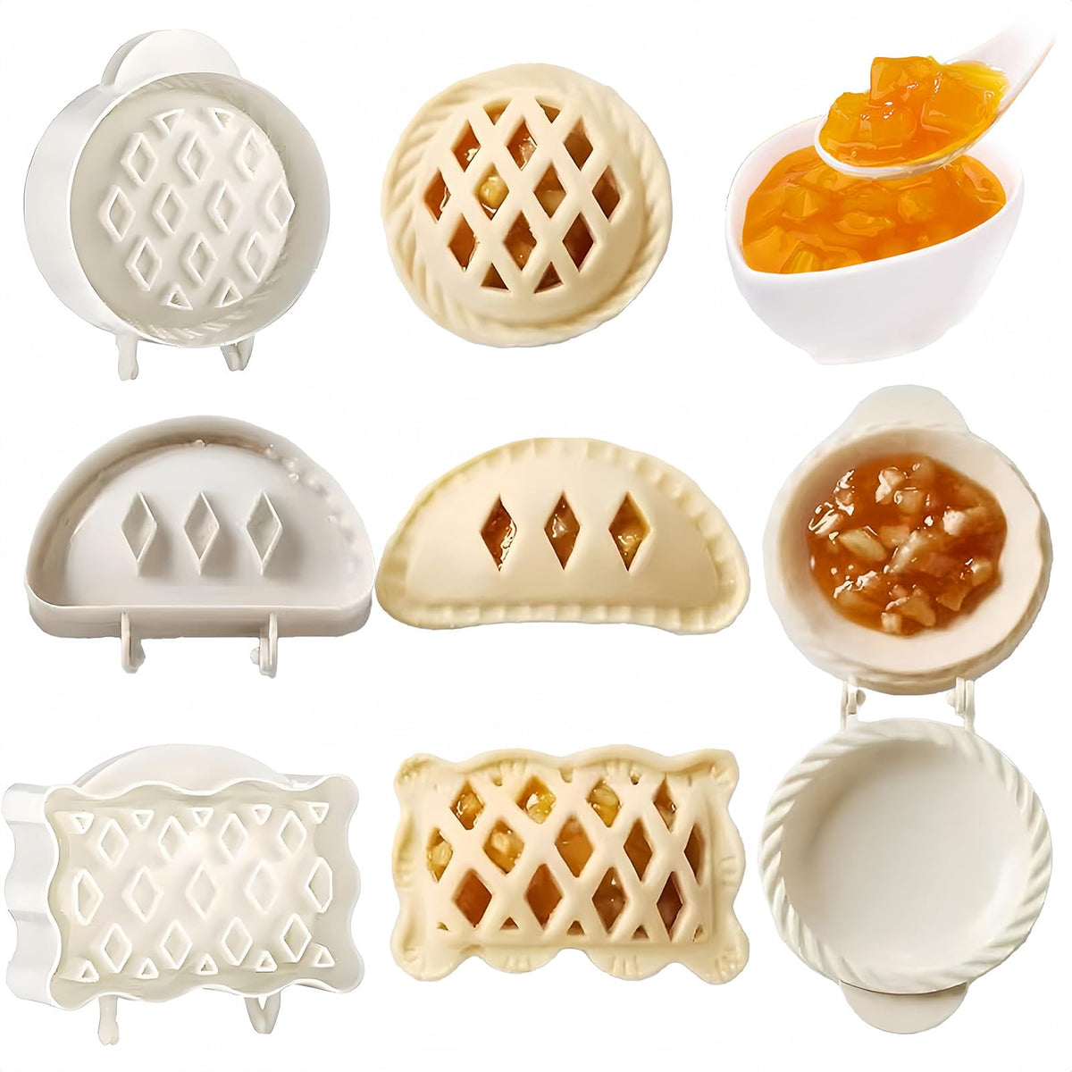 YUZHANGTONG round pie mold for neat hand pies and quick fillings