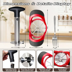 YVREOLP apple slicer attachment cores and slices apples efficiently.