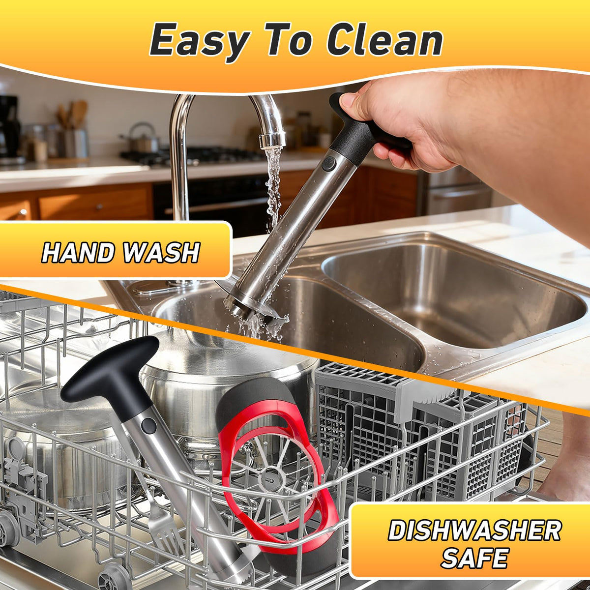 YVREOLP dishwasher-safe design for easy cleaning after use.
