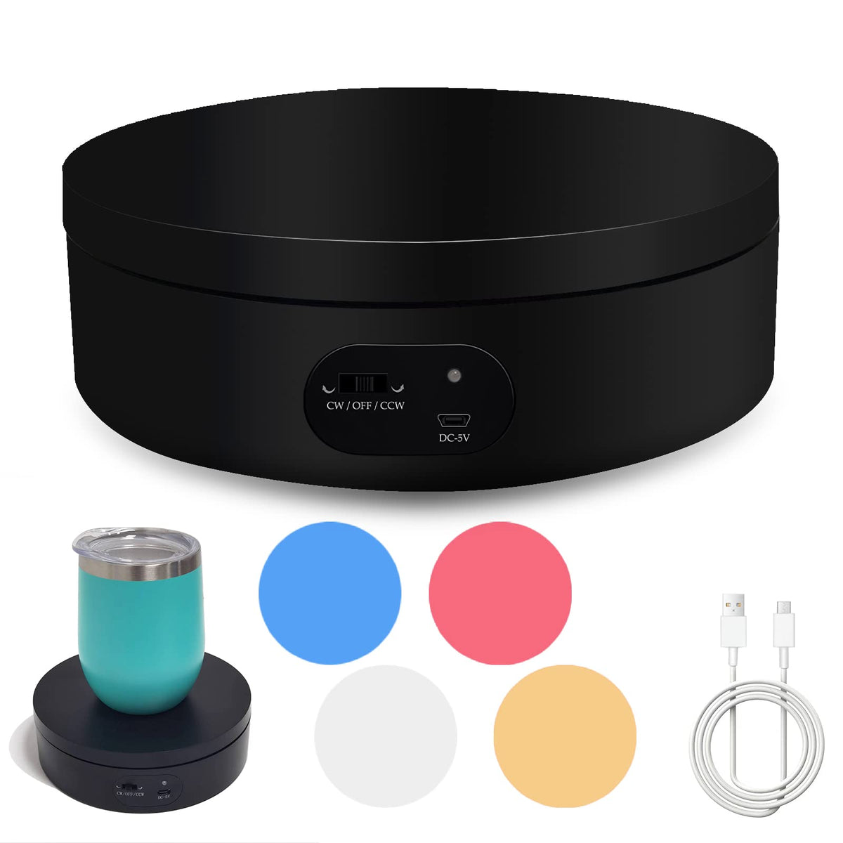 YVV motorized rotating display stand for 360° product view and eye-catching displays