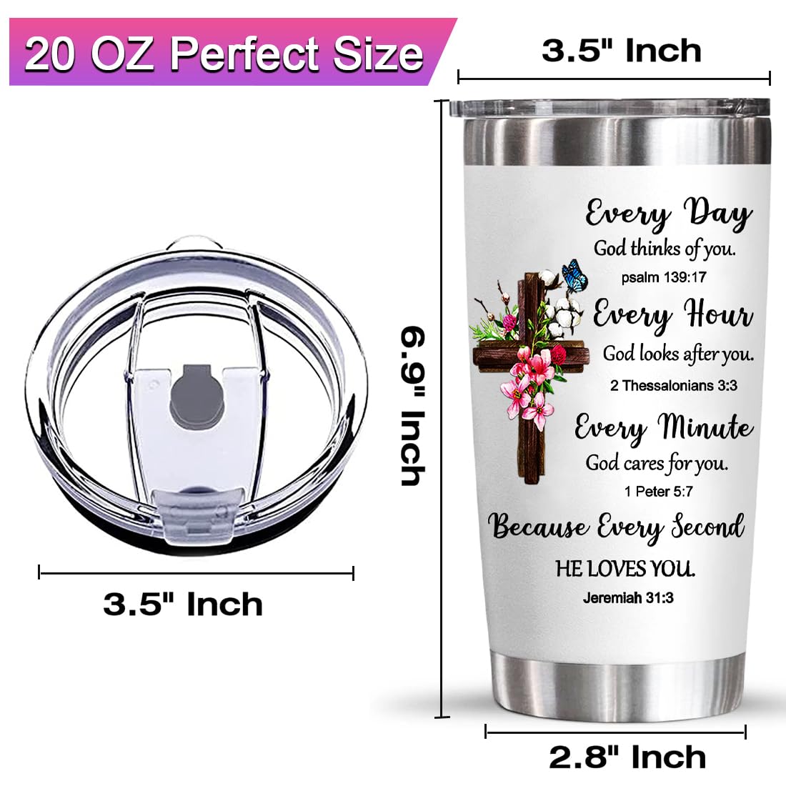 YXOTJHS stainless steel body tumbler offers lasting durability for daily travel.