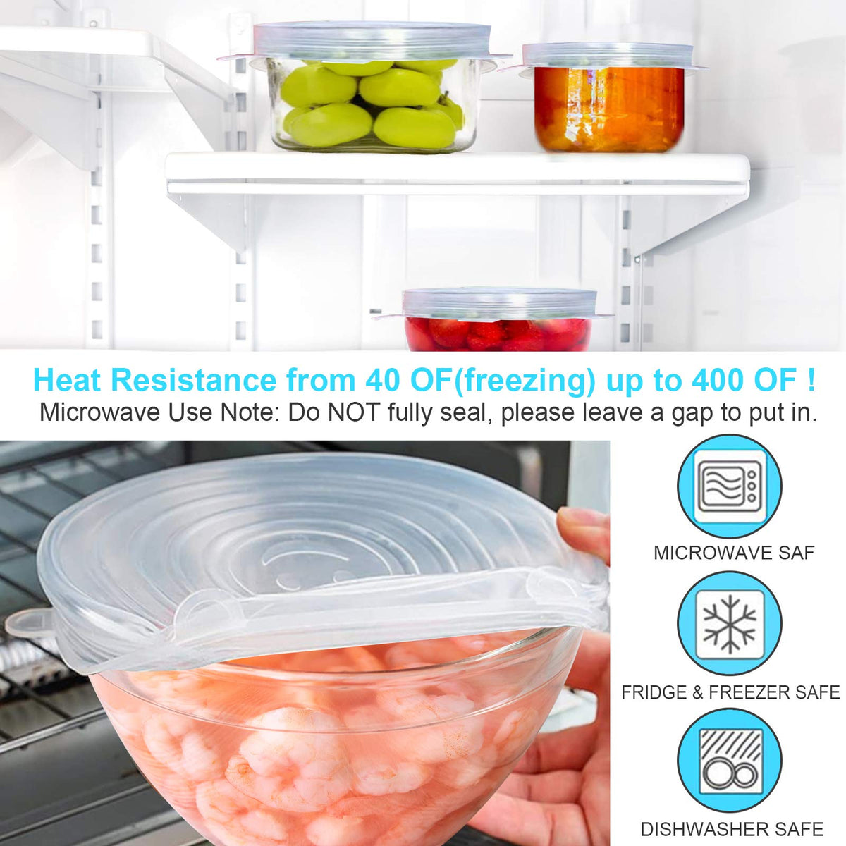 YXYL lids in multiple diameters cover cans, jars, and bowls with ease