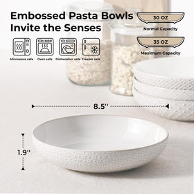 YYHY embossed porcelain bowls showing refined texture for daily use