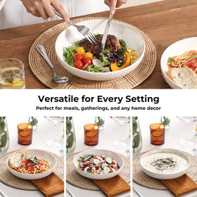 YYHY dishwasher-safe bowls with glossy glaze for easy cleaning