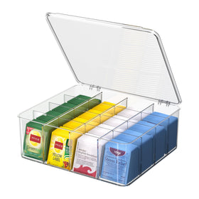 YYICO Tea Bags Organizer with 16-grid layout for easy packet separation