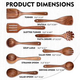 YYLTJR handmade teak kitchen utensils, durable and stylish
