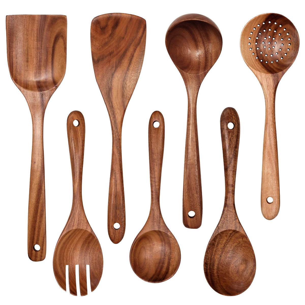 YYLTJR Salad spoon for precise tossing and serving with warm wood.