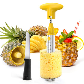 YYP pineapple cutter with detachable knife top view for quick prep
