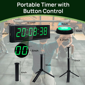 YZ Gym Timer Clock supports 12/24-hour formats and alarms for scheduling sessions