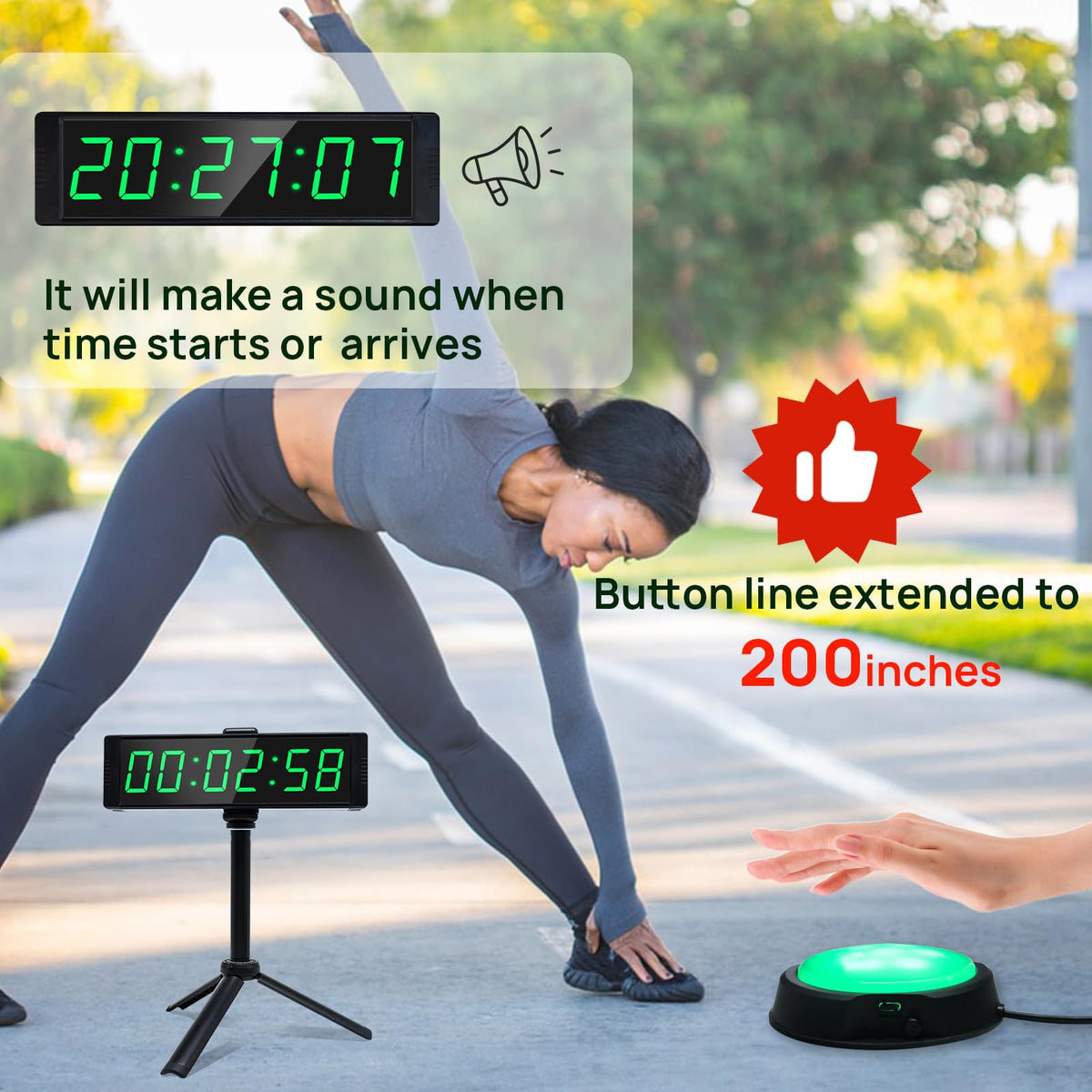YZ Gym Timer Clock remote control for convenient operation from across the room