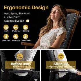 YZ HOME backrest cushion 28x17x5 provides taller support.