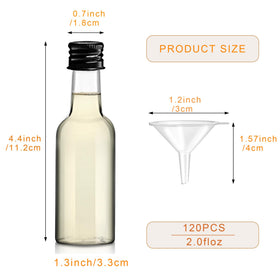 YZXODN mini bottles with labels arranged for gifts or favors