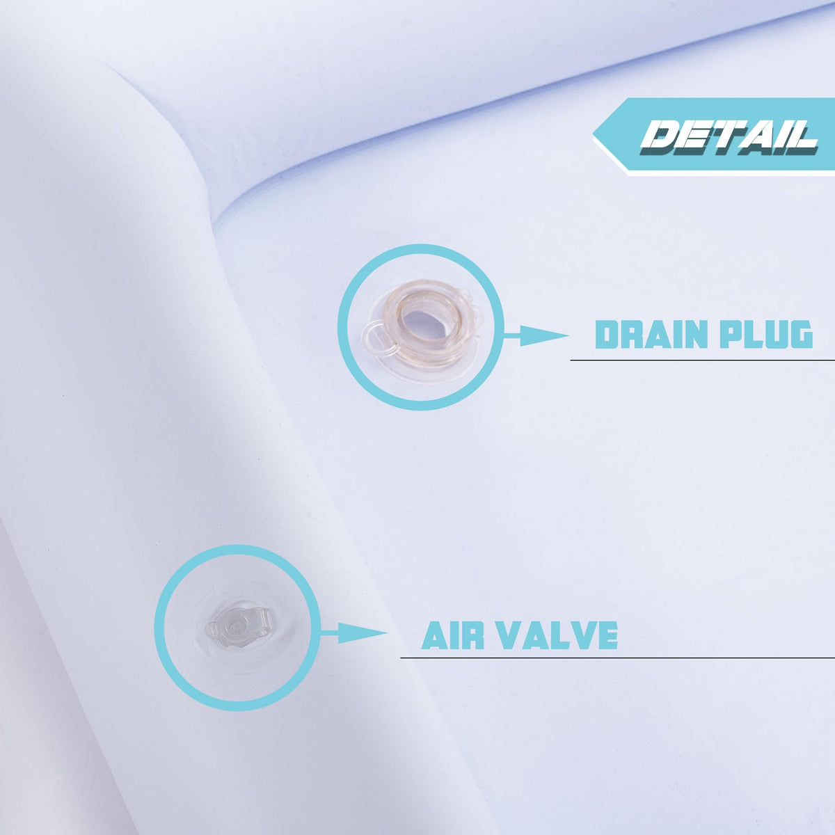 ZaaYee drain plug feature enables quick water removal after use.