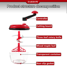 ZABBOW 1.5L capacity ideal for family-sized prep