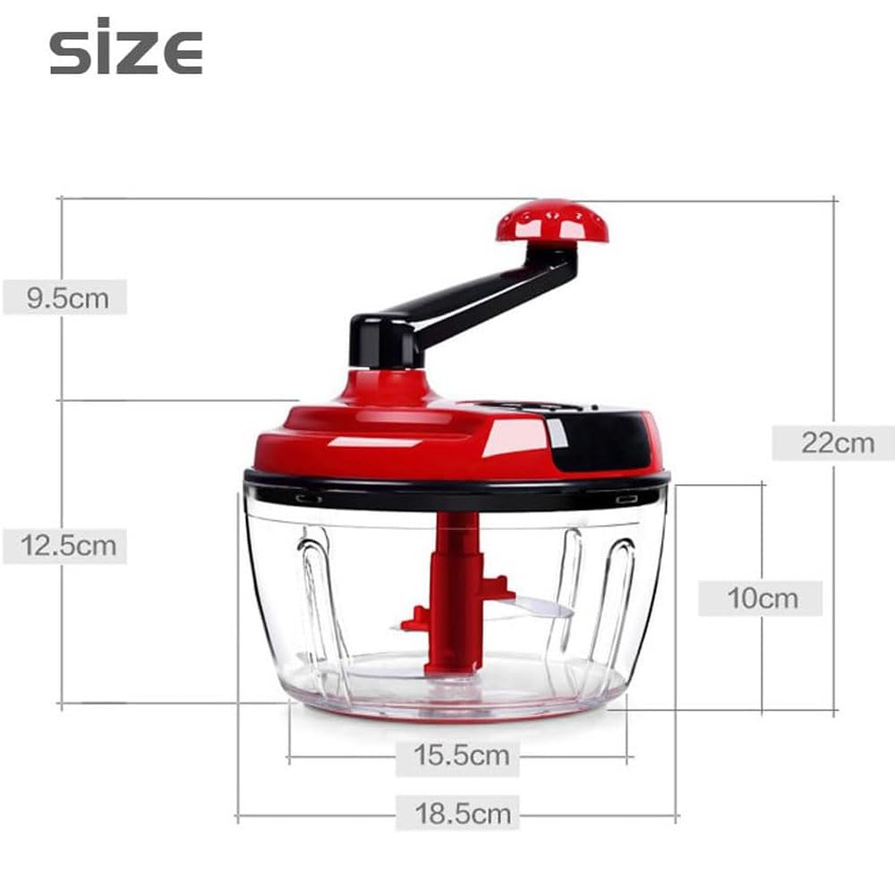 ZABBOW manual food processor crank handle enables easy, comfortable operation.