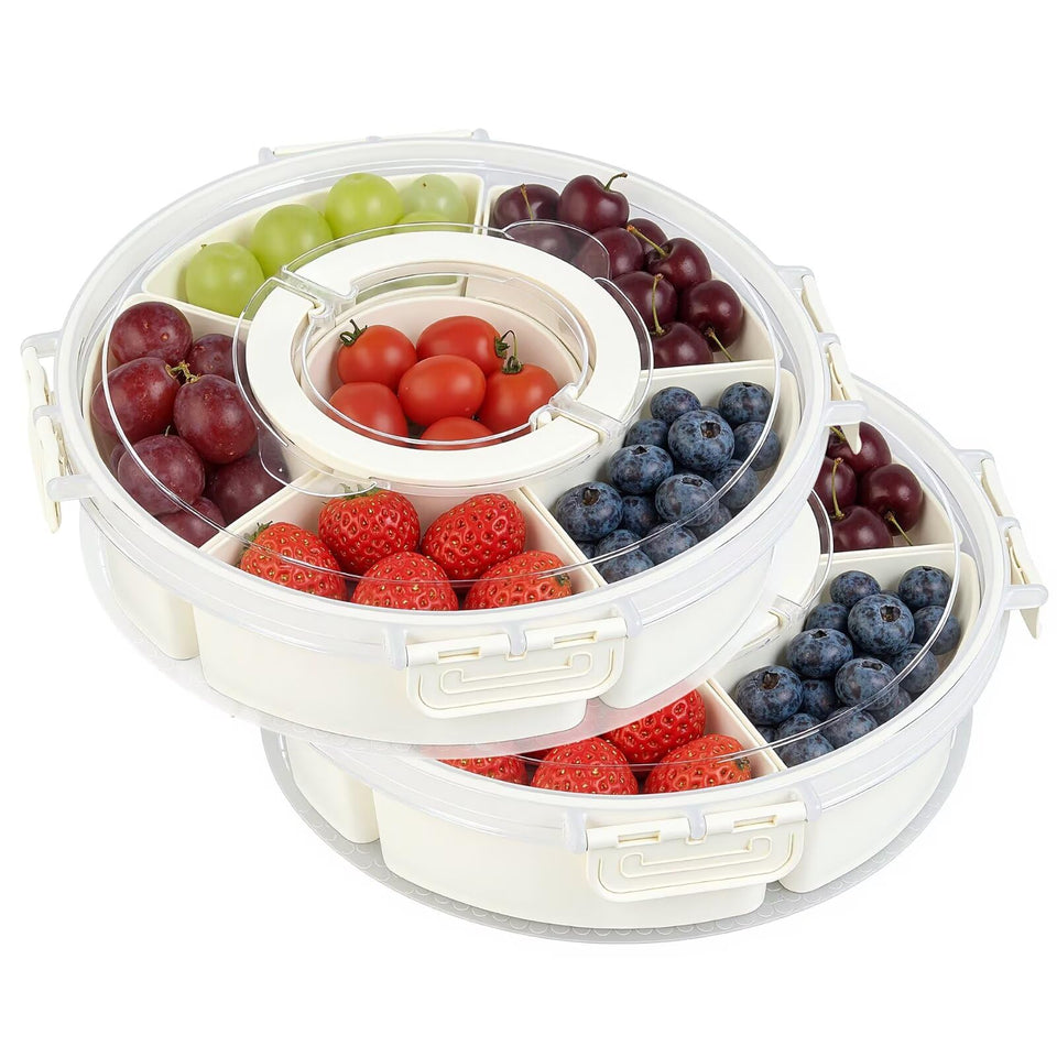Zaboro Snackle Box with six compartments for organized snacks on the go.