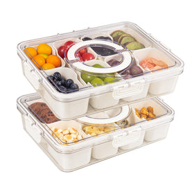 Zaboro Snackle Box with airtight lid highlights contents at a glance.