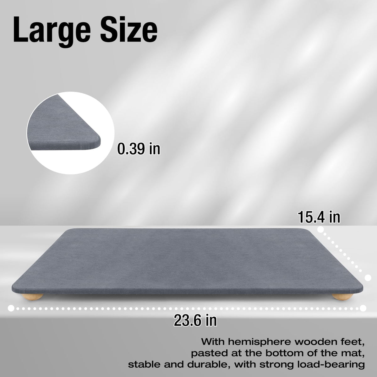 ZACELOVE diatomaceous earth mat absorbs water quickly for fast drying