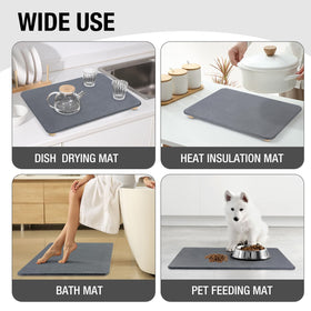 ZACELOVE easy-clean drying mat is simple to wipe and dry