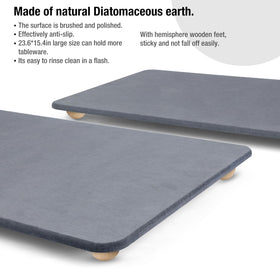 ZACELOVE non-slip, heat-resistant mat stays stable under hot cookware