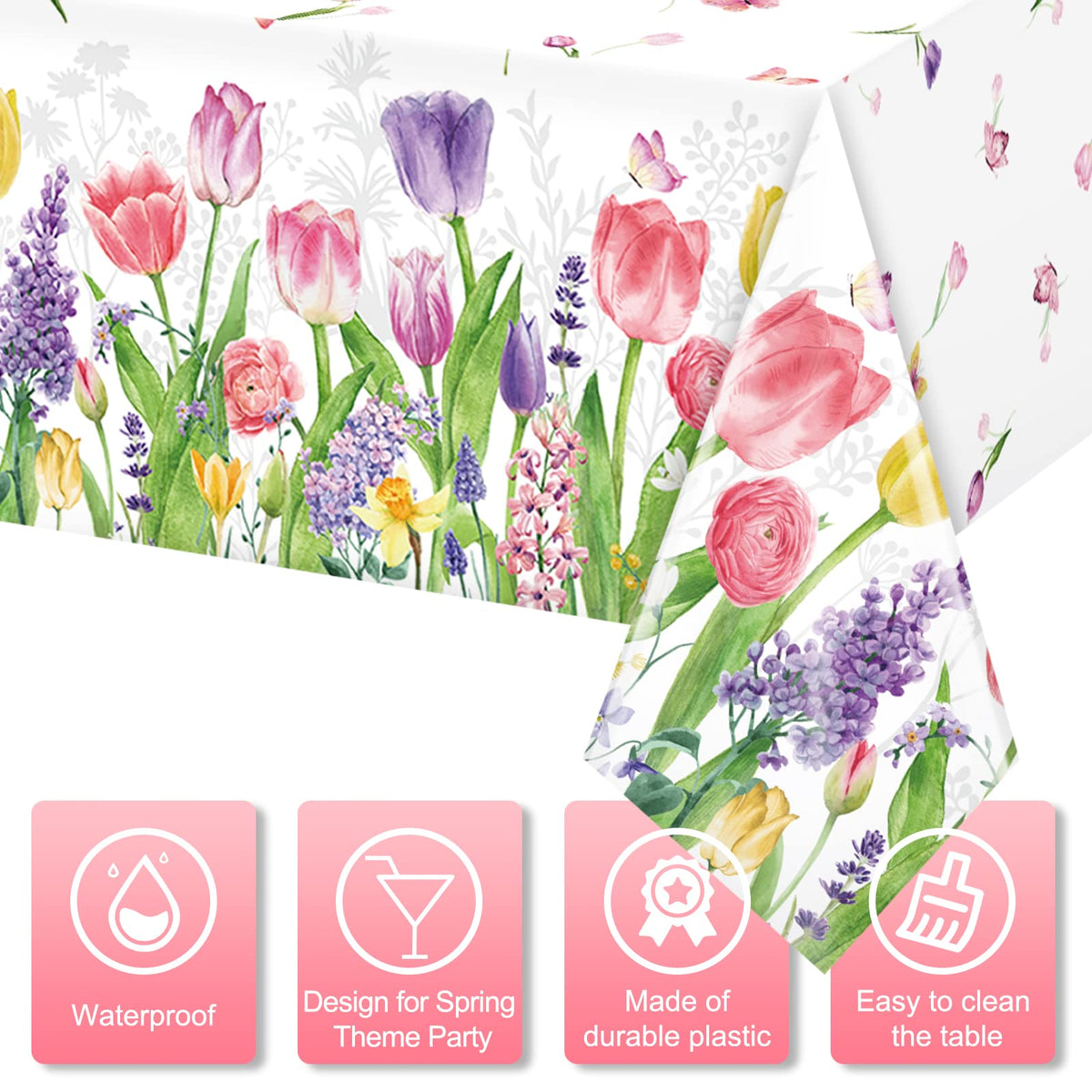 Zachely disposable spring tablecover for quick cleanup