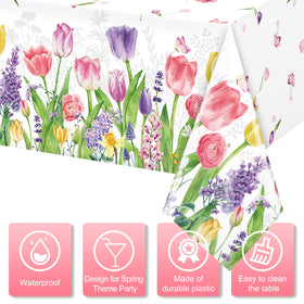 Zachely disposable spring tablecover for quick cleanup