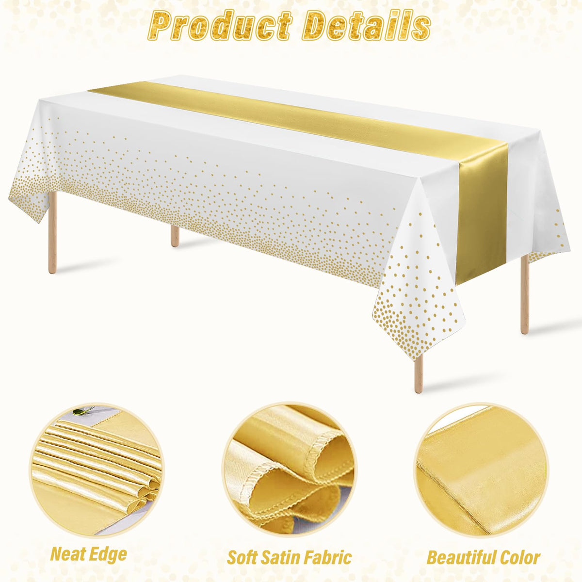 Zachely disposable tablecloth enables quick cleanup after the party.