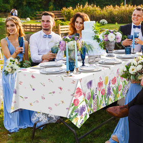 Zachely Easter spring party tablecloth for seasonal celebrations