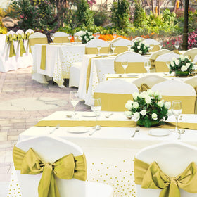 Zachely 54x108 inch tablecloth fits standard rectangular tables.