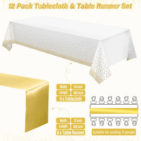 Zachely gold satin table runner enhances a formal wedding or celebration.