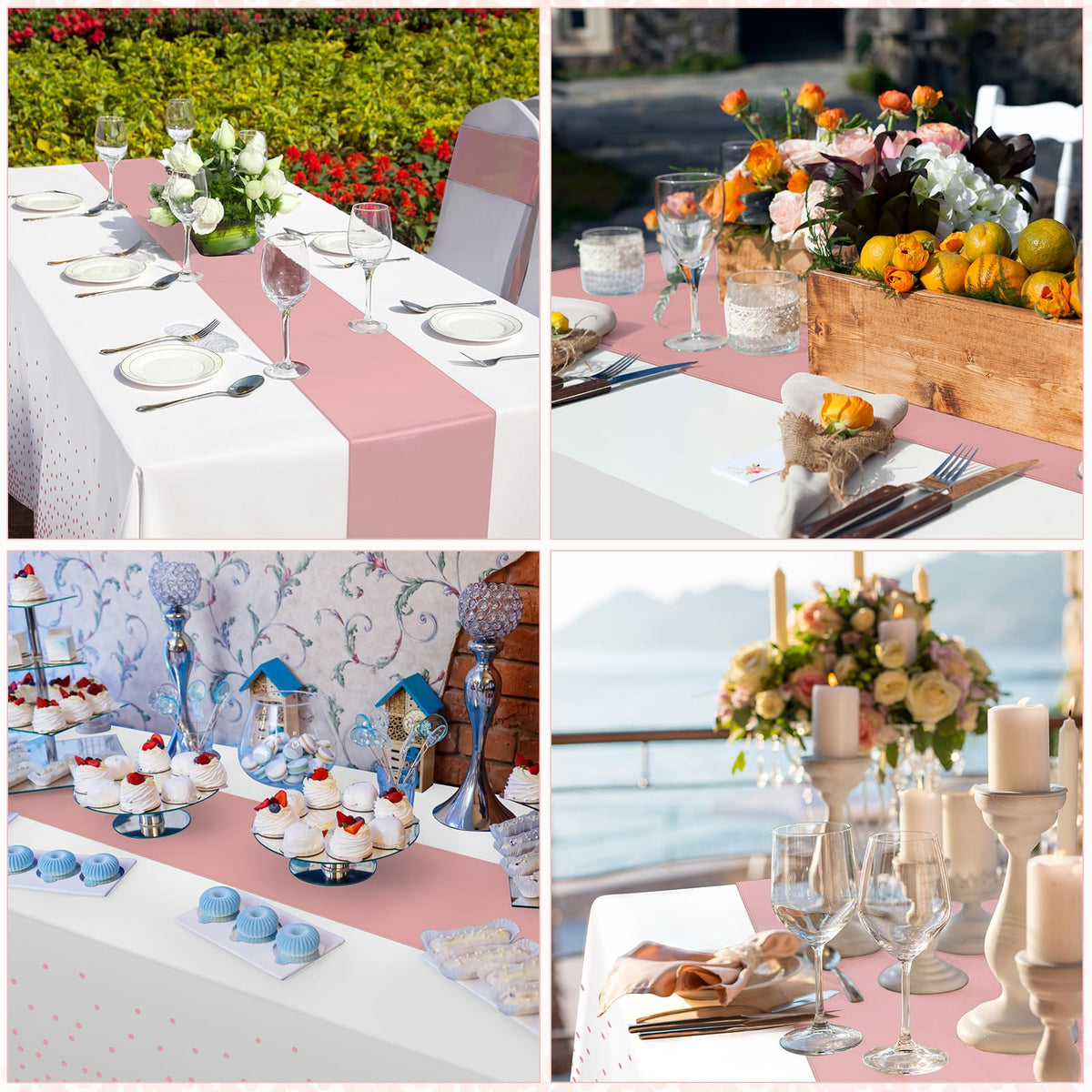 Zachely rose gold table setup for birthday with chic accents