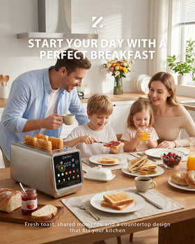 ZACHVO slim stainless steel toaster fits modern kitchens