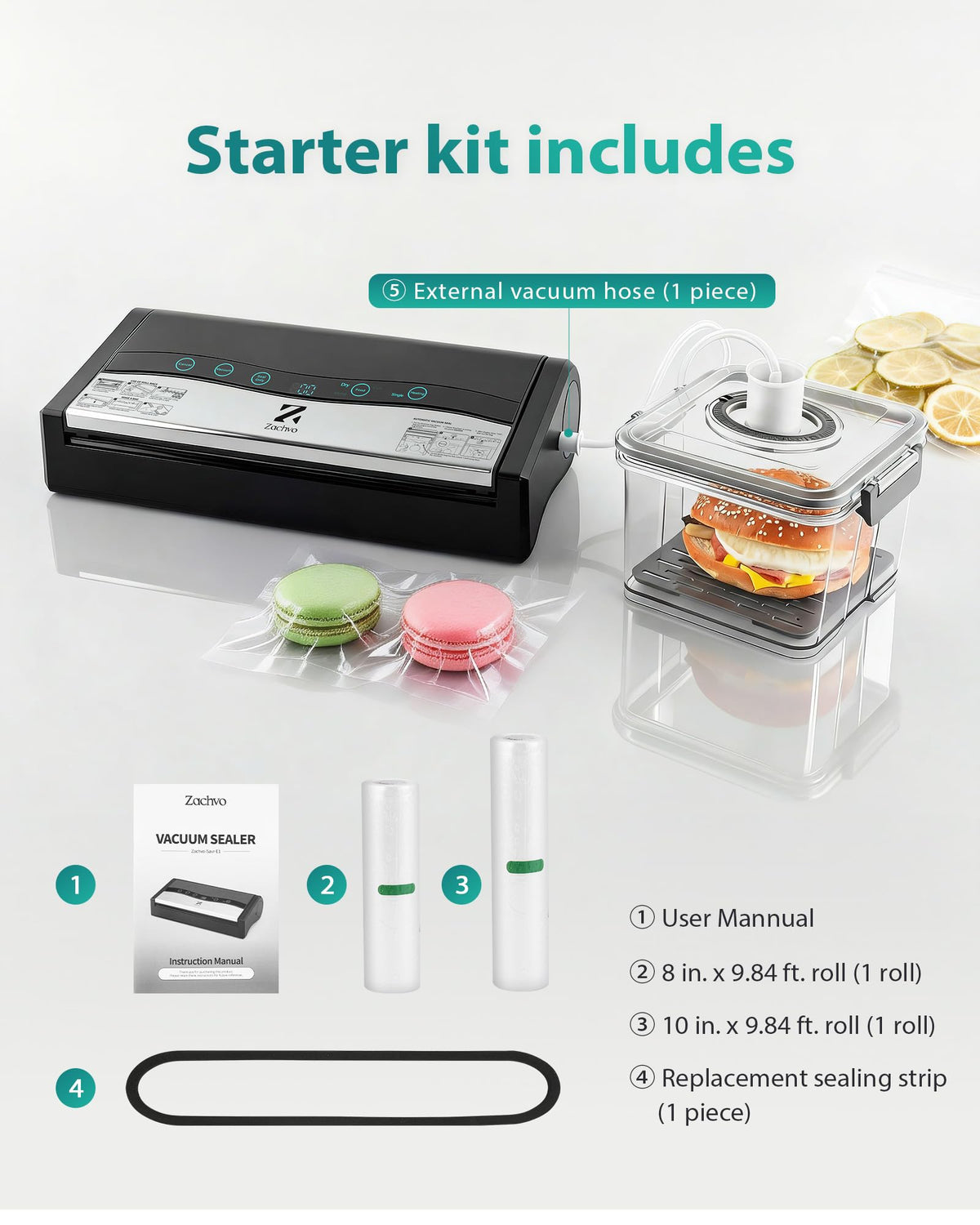 ZACHVO auto lock and release simplify multitasking during sealing.