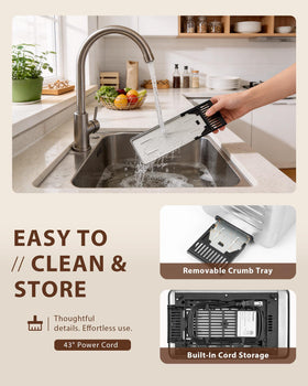 Slim stainless steel design fits modern kitchen aesthetics.