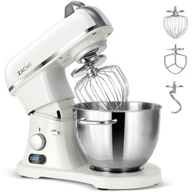 ZACME 8.4QT mixer with dough hook for consistent bread dough mixing.
