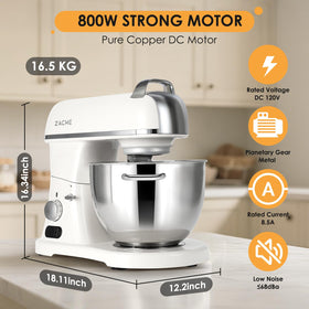 ZACME NSF/ANSI 8-2023 certified mixer supports safe commercial or home kitchen use.