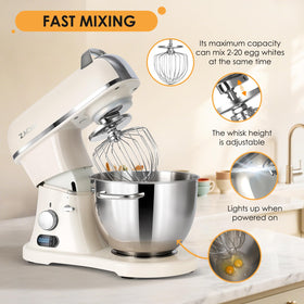ZACME dough hook accessory facilitates smooth yeast dough kneading