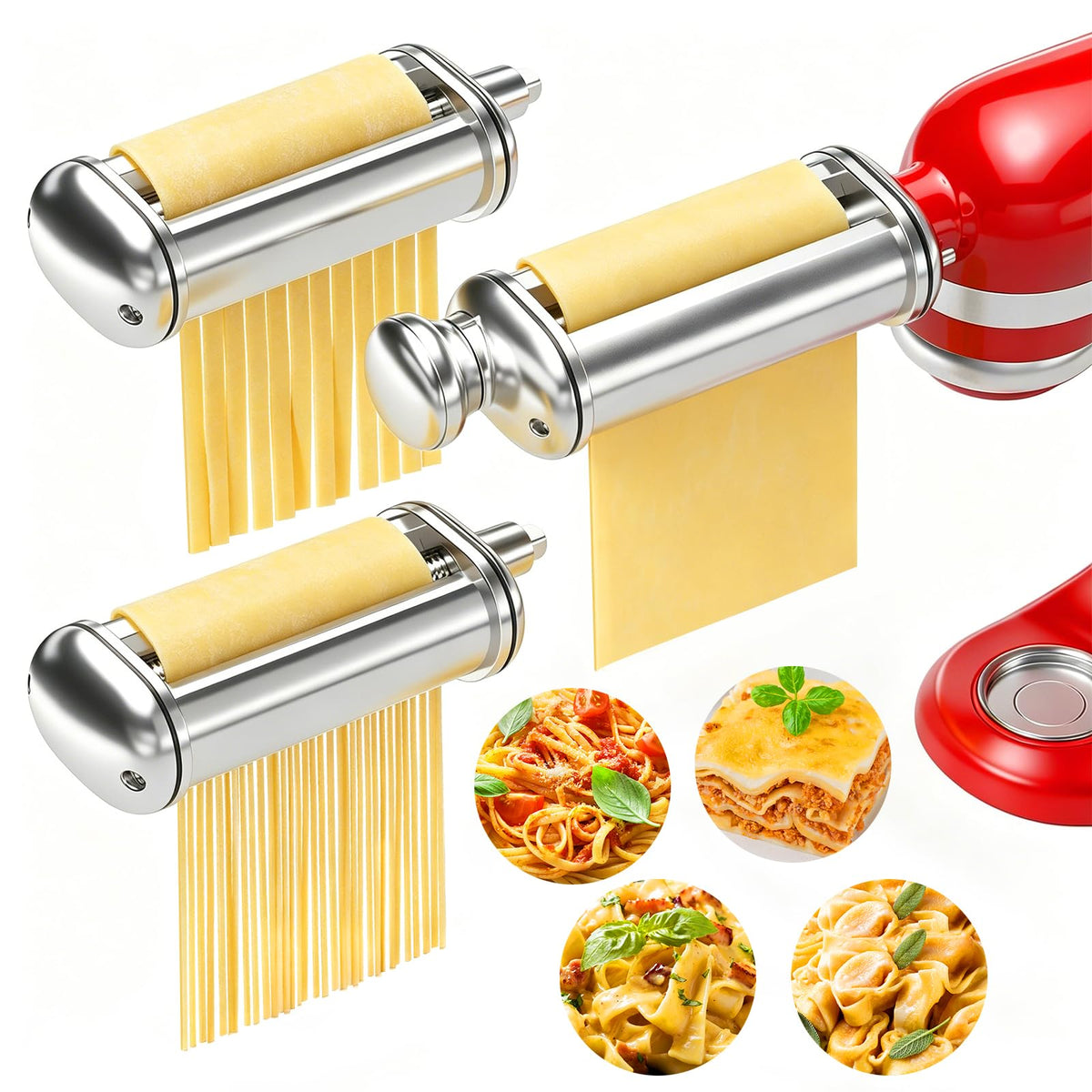 ZACME pasta roller with eight settings for precise dough thickness