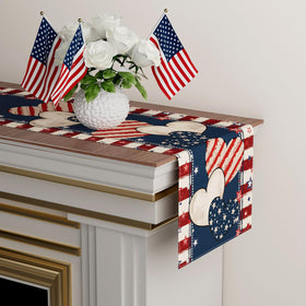 ZAEW memorial day heart table runner creates elegant, respectful table settings