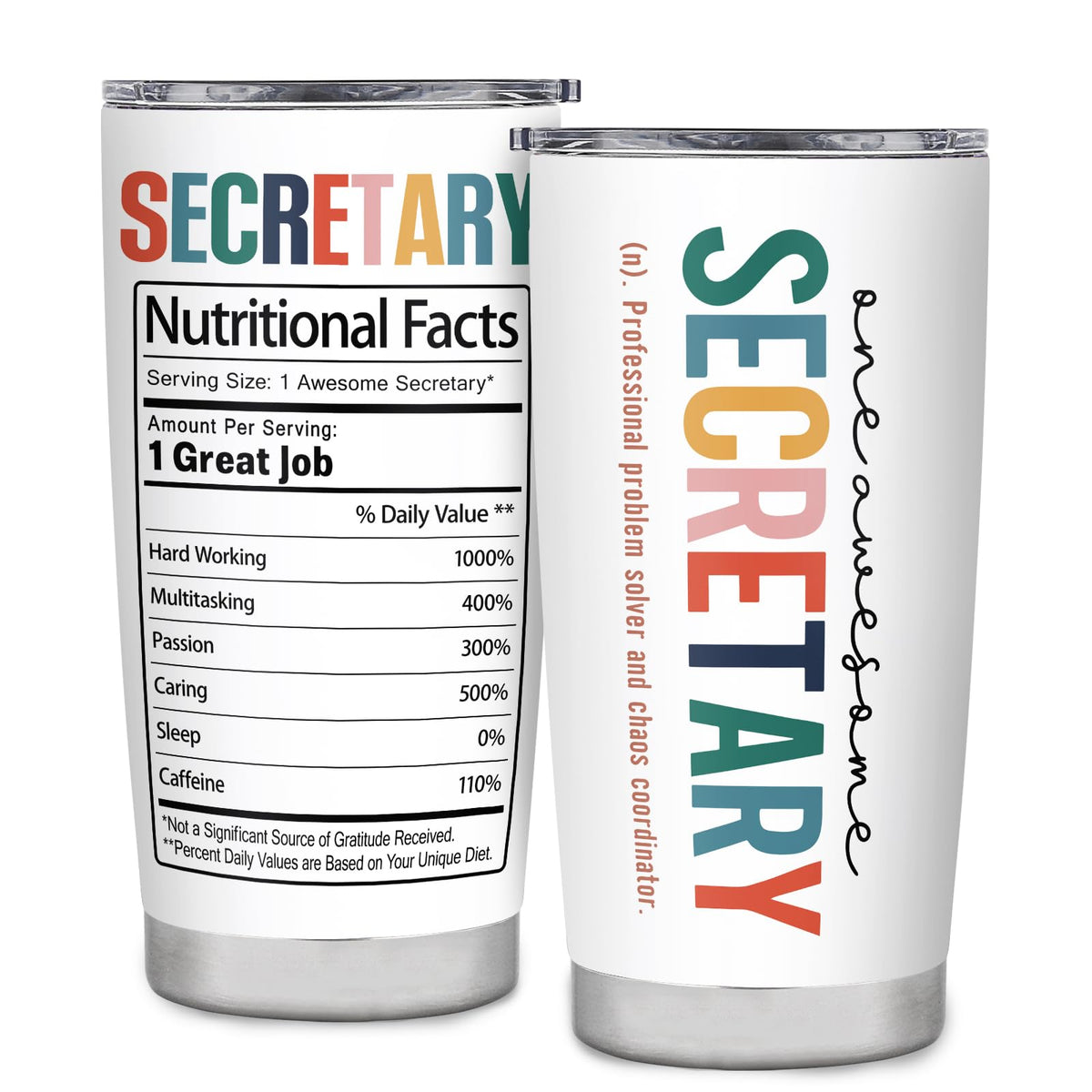 ZAHUOMUG 20oz secretary tumbler front view for hot coffee during busy mornings