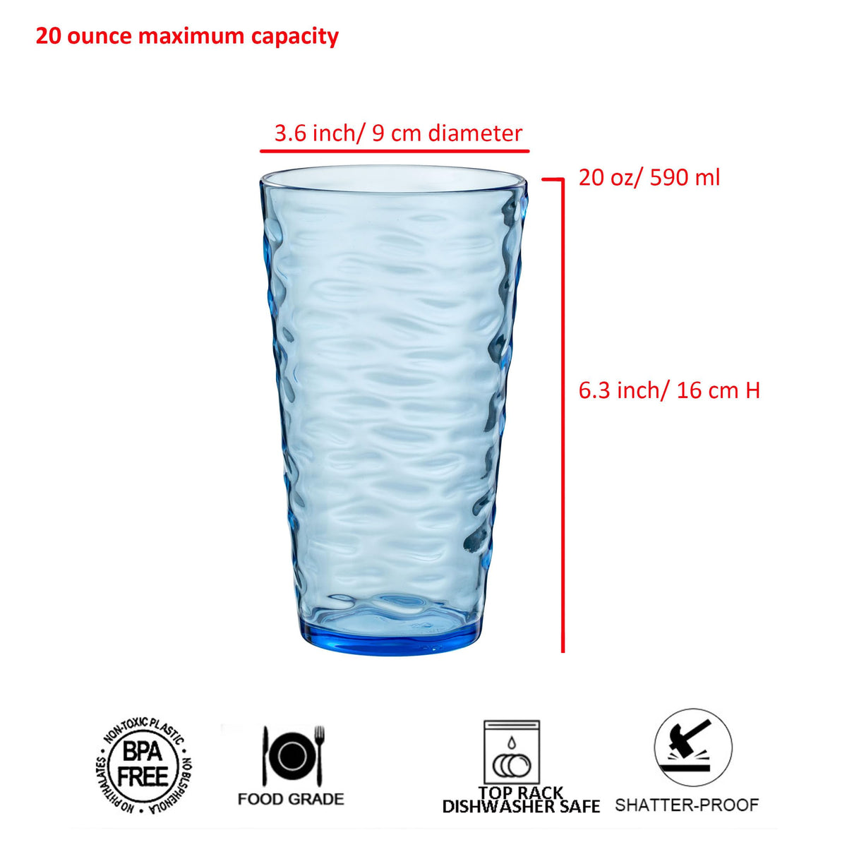 ZAINCA acrylic tumbler with glass-like clarity for daily use.