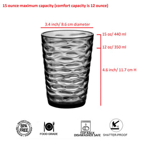 ZAINCA BPA-free shatter-resistant gray cups for outdoor gatherings