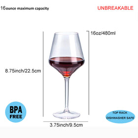ZAINCA acrylic stemless wine glass emphasizes durability for everyday use.