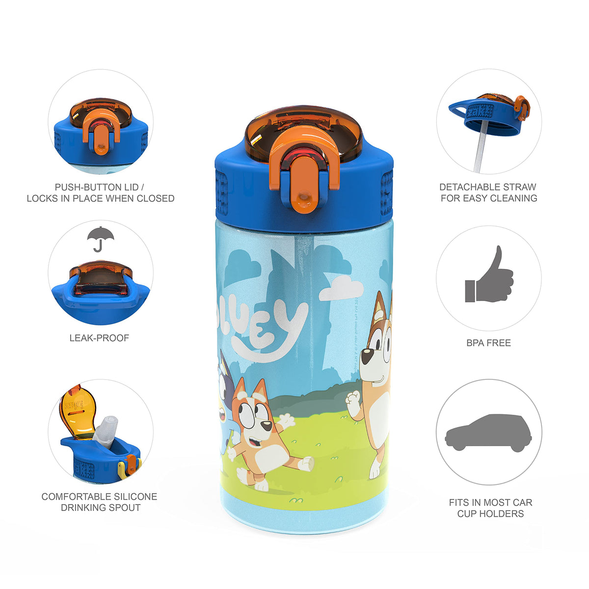 BPA-free Bluey bottle ensures worry-free daily hydration