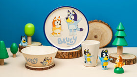 Zak Designs Bluey dishwasher safe label supports easy cleanup.