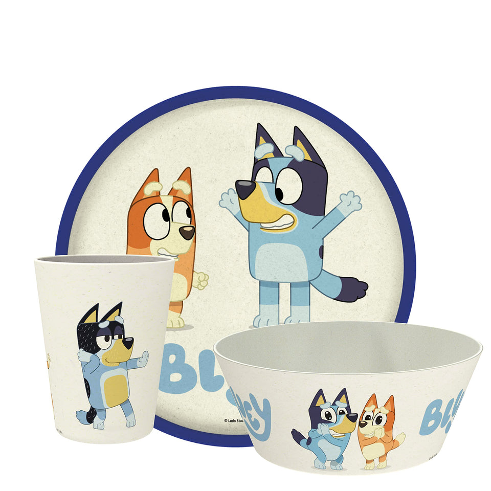 Zak Designs Bluey dinner plate 8-inch with vivid artwork for kid-friendly meals.