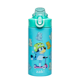 Zak Designs Bluey Sage bottle cap demonstrates durable construction for daily school use