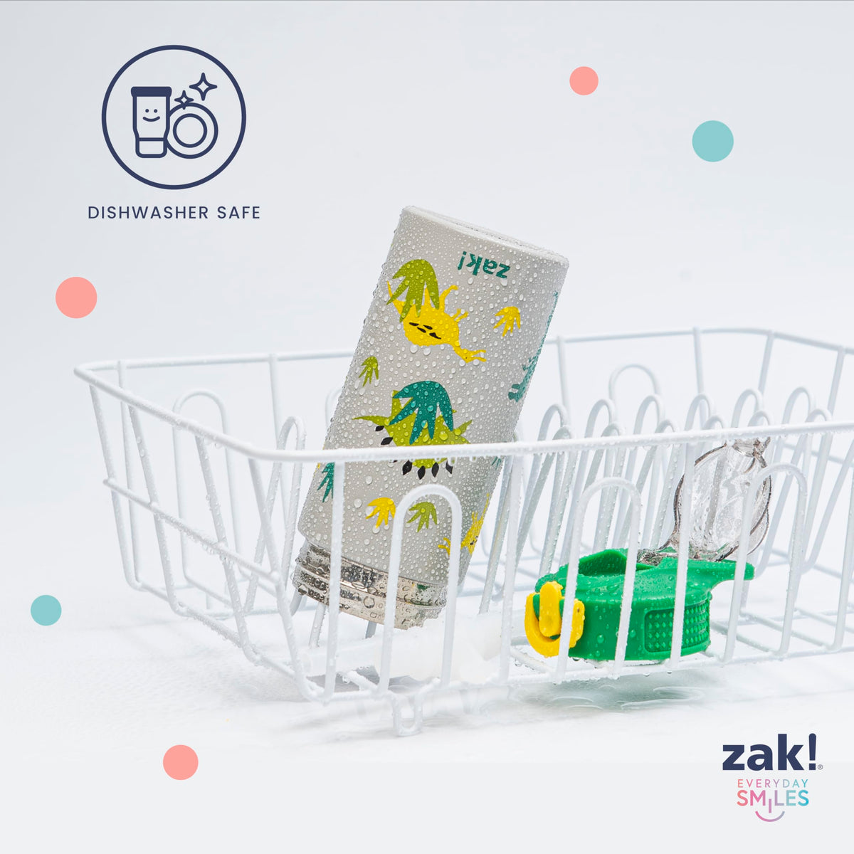 Zak Designs Bluey Sage bottle in use during school and travel