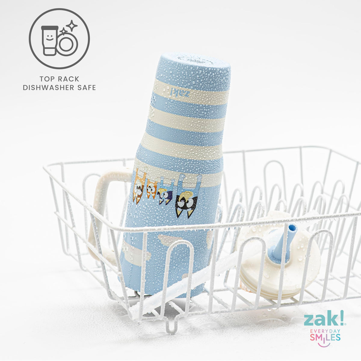 Zak Designs Bluey Sutton 30oz tumbler double-wall prevents outer condensation